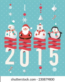 New Year 2015 background. Vector