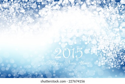 New year 2015 in blue background. Vector. Clip-art