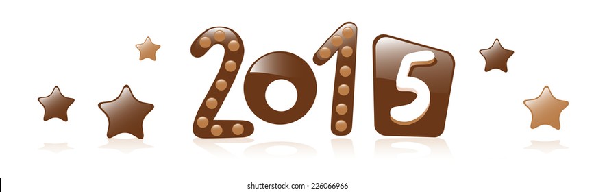 chocolate 2015 aislado en blanco