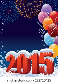 New Year 2015 decoration with copy space for your message