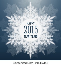 New Year 2015 Greeting Card. Invitation. Vector illustration.