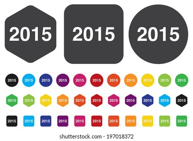 new year 2015 icon