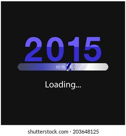 New year 2015 loading background,happy new year template.vector illustration