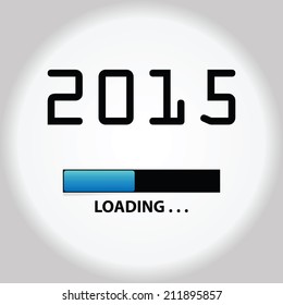 New year 2015 loading background,happy new year