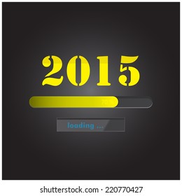 New year 2015 loading background,happy new year template.vector illustration