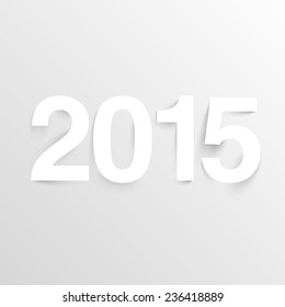 New Year 2015 made by paper, vector