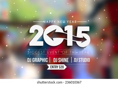 New Year 2015 Party Flyer & Poster Template Design 