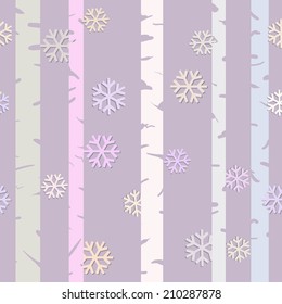 New Year 2015 seamless pattern with snowflakes. Vector version.