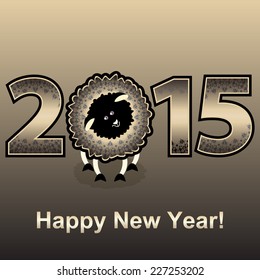 New year 2015. Year of sheep. 