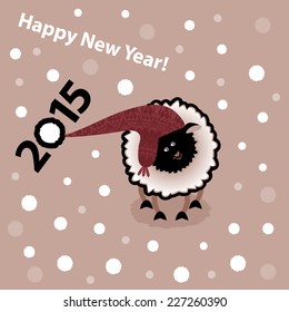 New year 2015. Year of sheep. 