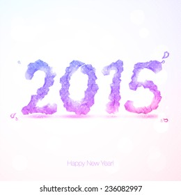 New year 2015. Vector card. 