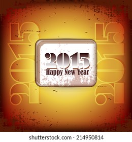 The New year 2015 vector illustration in vintage text style.
