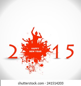 New year 2015 in white background. Abstract poster 