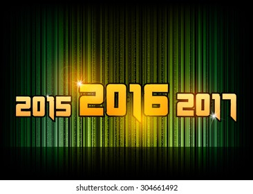 New year 2016. Abstract background with numbers. Vector symbol.