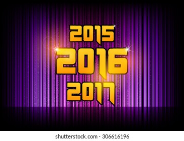 New year 2016. Abstract background with numbers. Vector symbol.