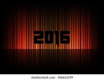 New year 2016. Abstract background with numbers. Vector symbol.