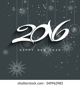 New year 2016 background in gray color