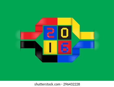 New year 2016 Brasil color tone.