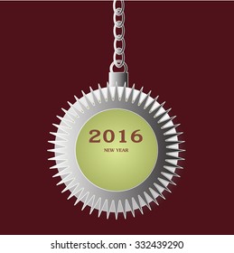  New Year 2016 card - Illustration New Year's Day, January, Evening Ball, Vector, Holiday 