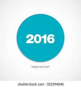 New Year 2016 card template. Vector illustration.