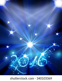 New Year 2016 celebration template easy all editable