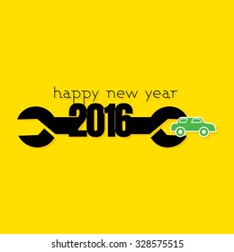 new year 2016 concept vector 