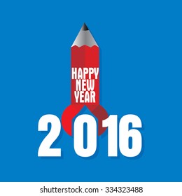 new year 2016 concept vector 