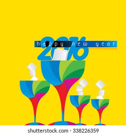 new year 2016 concept vector 