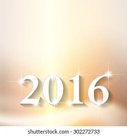 New year 2016 font design easy editable