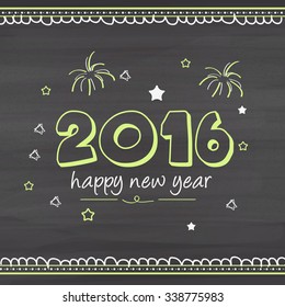 New Year 2016 greeting card.