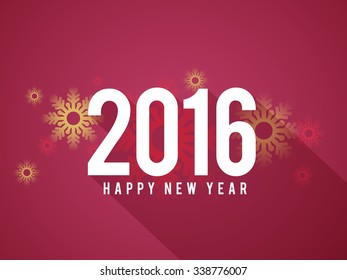 New Year 2016 greeting card.