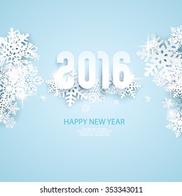 New year 2016. Greeting card