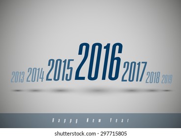 New year 2016 - modern card - vector elegant design elements.
