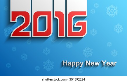 New year 2016 modern vector background, Text design, Vector illustration Eps 10
