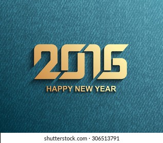 New year 2016 modern vector background, Text design, Vector illustration Eps 10