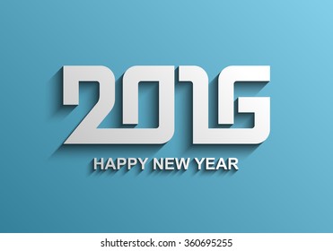 New year 2016 modern vector background, Text design, Vector Eps 10