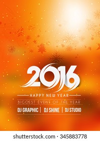 New Year 2016 Party Flyer & Poster Template Design