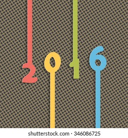 New Year 2016. Text design 