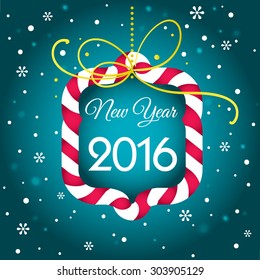 New Year 2016. Vector illustration.