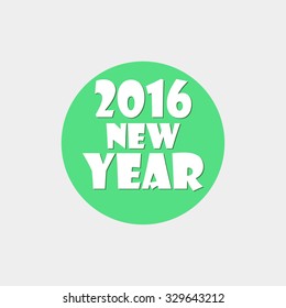 New Year 2016. Vector illustration