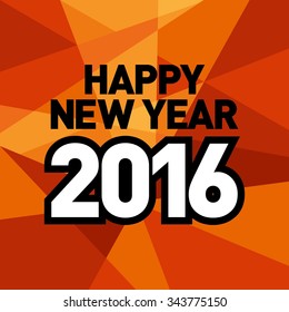 New Year 2016 Vector Template