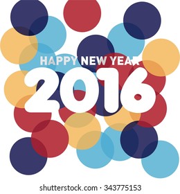 New Year 2016 Vector Template