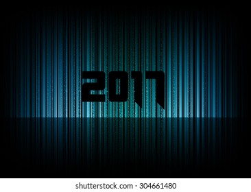 New year 2017. Abstract background with numbers. Vector symbol.