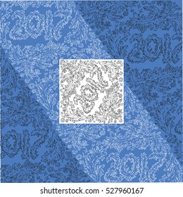 New Year 2017, abstract composition with a frosty pattern for postcard - colored vector illustration