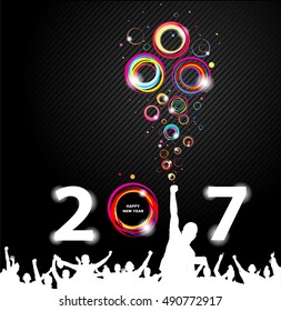 New year 2017. Abstract poster