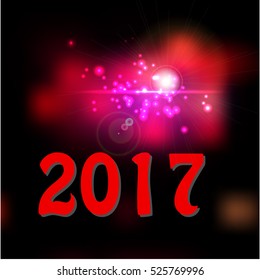 New year 2017 birth somewhere in a galaxy far- abstract vector background, space, Christmas star for cards, posters, web, print and other projects. Cosmos background.