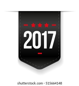 New Year 2017 black ribbon