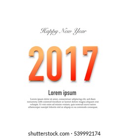 New year 2017 card  - vector eps 10 illustration