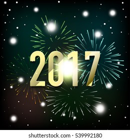 New year 2017 card  - vector eps 10 illustration