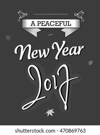 new year 2017 celebration text 